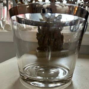 Vintage Dorothy Thorpe silver banded ice bucket, MCM, New Year’s Eve